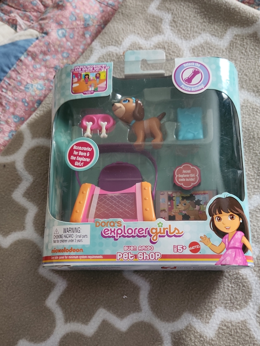 Nickelodeon Dora Explorer Girls Pet Shop Playset - Pink & Teal